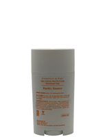 Deodorant stick with 'Earth's Essence' branding on a white background