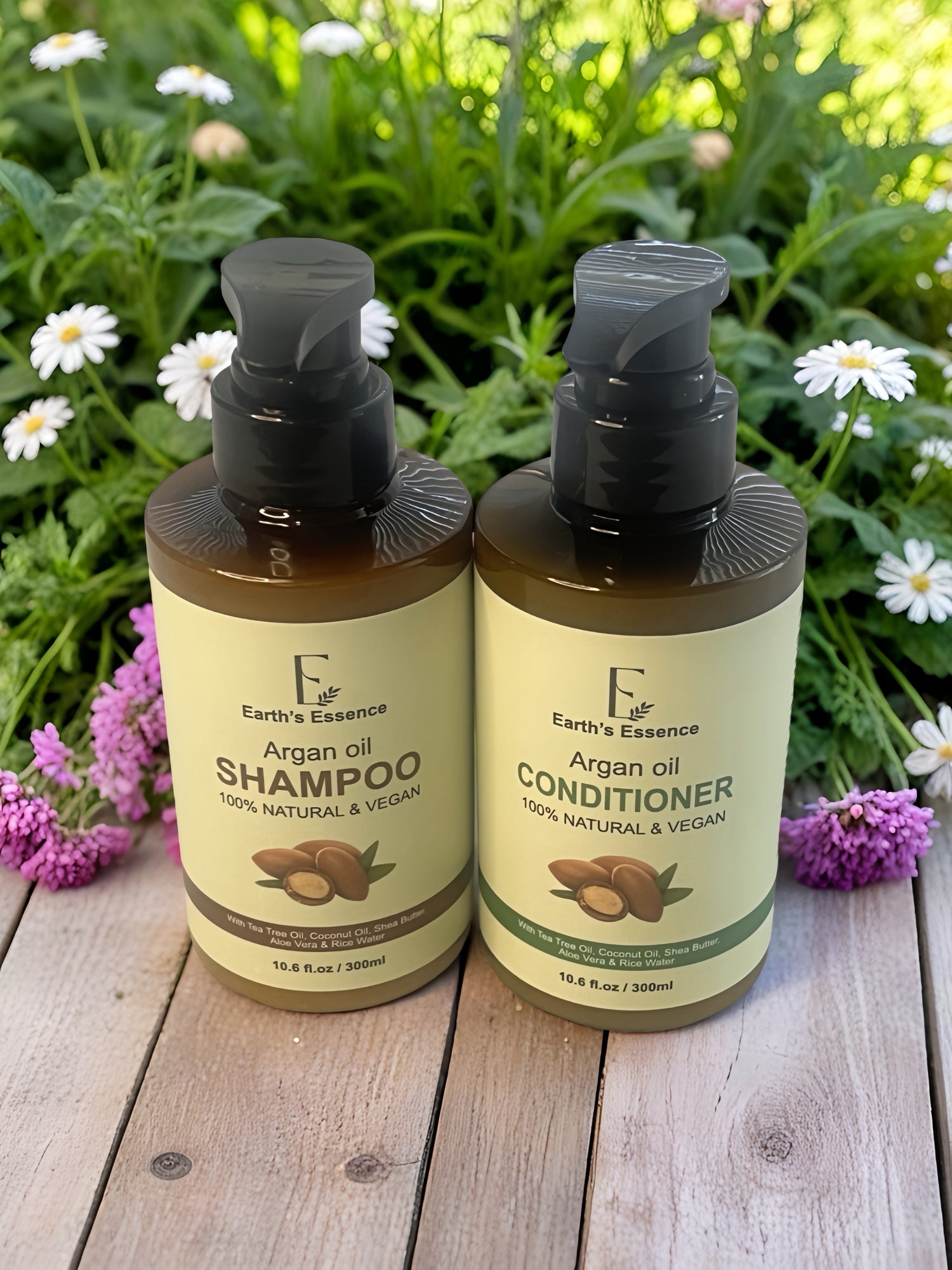 Earth’s Essence Vegan Shampoo & Conditioner Travel Size Bundle